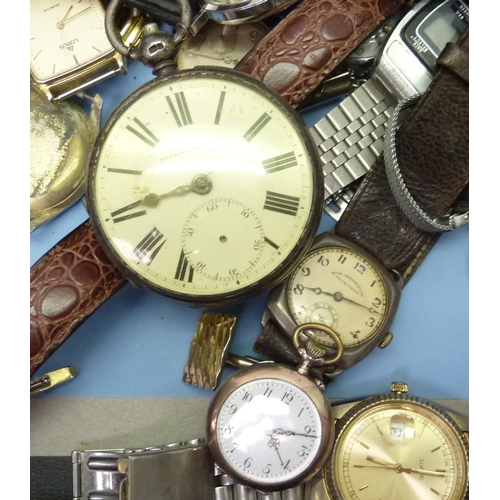 364 - Wristwatches incl a Yema Fairchild Digital Quartz, an Enicar Star, a ladies Charles Ward bracelet wa... 