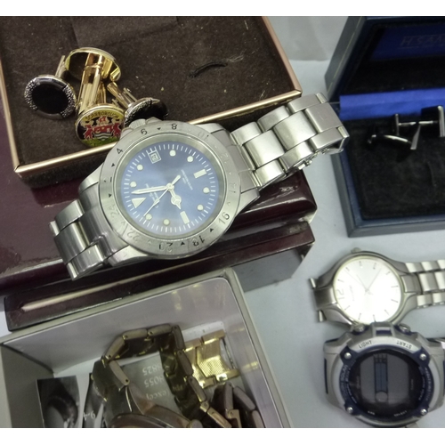 369 - Wristwatches incl Casio, Pulsar Kinetic, a 