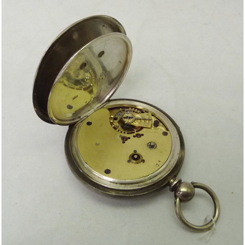 370 - A pocket watch having an English 3/4 plate lever movement with centre seconds hand in a silver case.... 