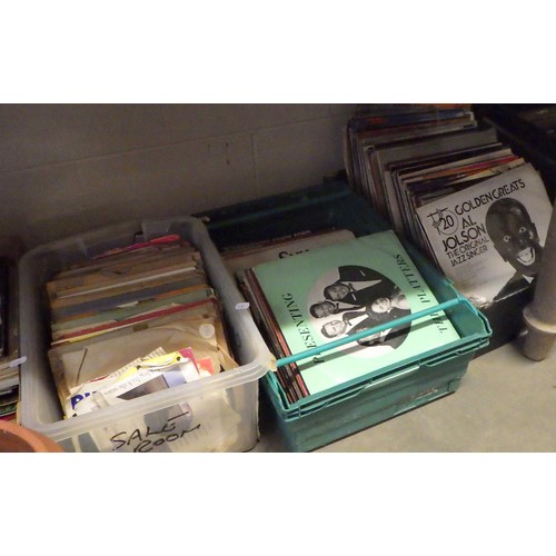 438 - A large quantity of Lps together with various VHS tapes and books (qty).