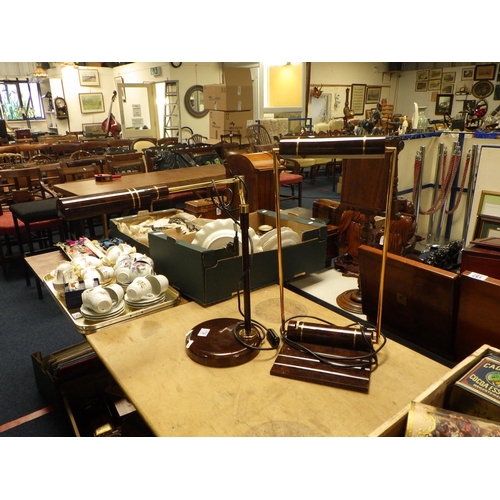 138 - Two Continental Art Deco Style desk lamps (2).