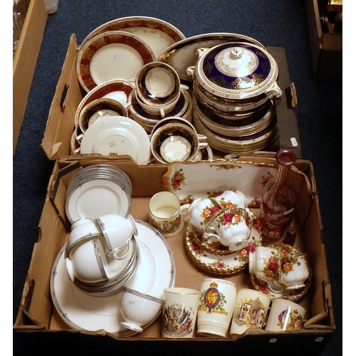 141 - A large qty of Crown Ducal dinner ware together with further ceramics to include Royal Albert, Comme... 
