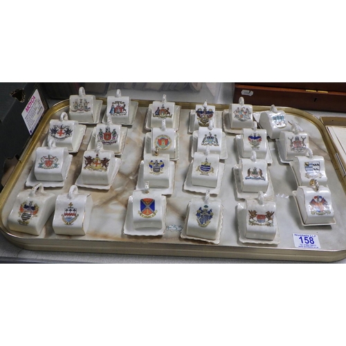158 - A qty of approximately 20 pieces of crested china