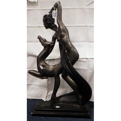 175 - A large Austin A Danel sculpture af chips to base 72cm tall.