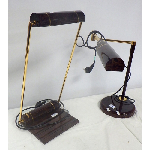 138 - Two Continental Art Deco Style desk lamps (2).