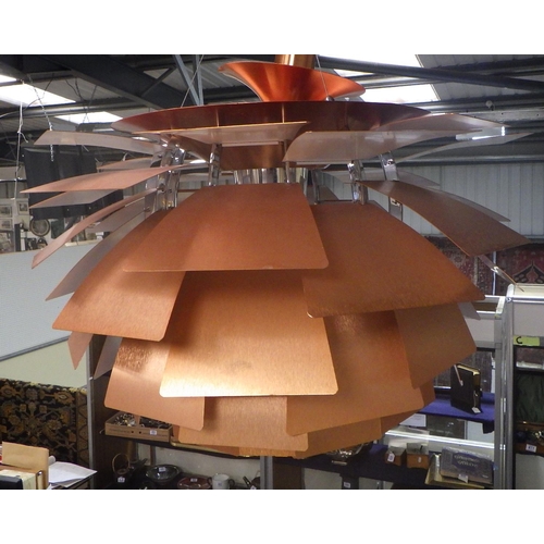 421 - A large Poulsen style Artichoke pendant hanging light.