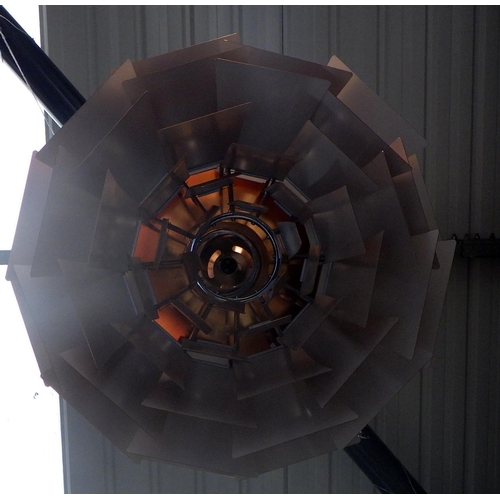 421 - A large Poulsen style Artichoke pendant hanging light.