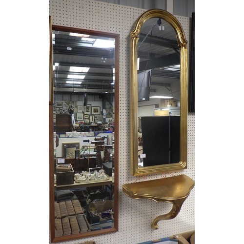 124 - Nine various modern mirrors.