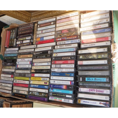 34 - Three boxes of misc cassettes