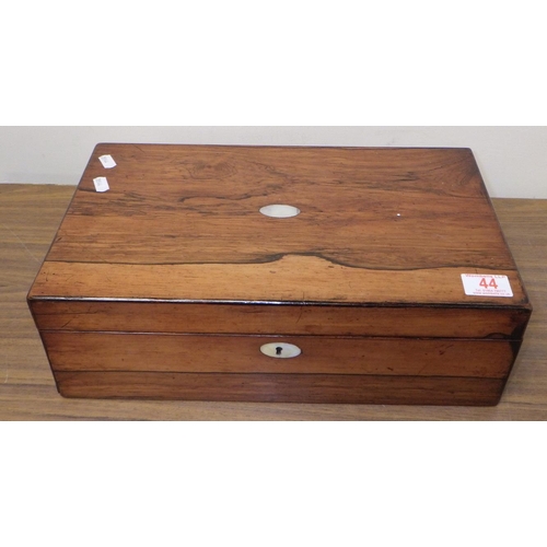 44 - A Victorian writing box 40cm wide.