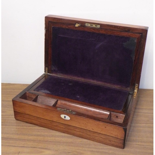 44 - A Victorian writing box 40cm wide.