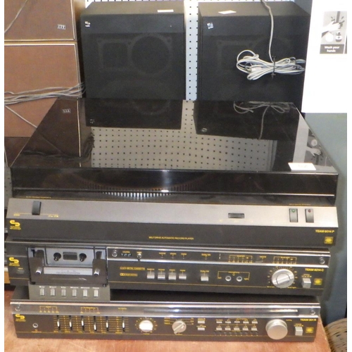 62 - A Schneider stereo 6014P & C, 301R with two speakers,  AS FOUND.