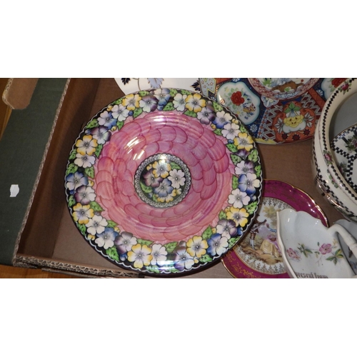 66 - A qty of ceramics to include Mailing, Denby, Crown Derby plate, Delphine tea set etc (2).