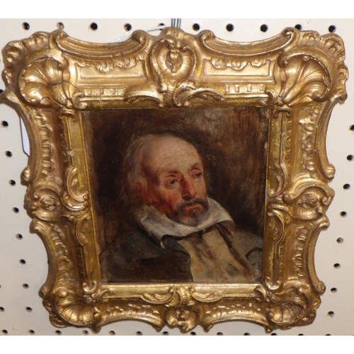 154 - A small gilt framed portrait of a gentleman.