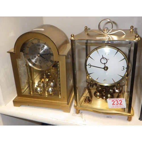 232 - A Kundo 400 day Anniversary clock together with a Katter quartz clock (2).