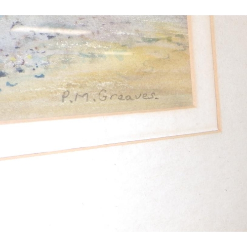 148 - P.M Greaves Windermere watercolour 54 x 44cm together with a further indistinctly signed watercolour... 