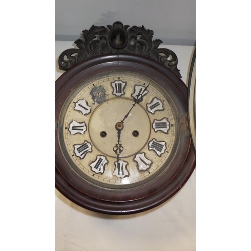 549 - A Mahogany cased double Fusee cuckoo clock, bearing label Camerer, Cuss  & Co 35 x 45cm. No pendulum... 