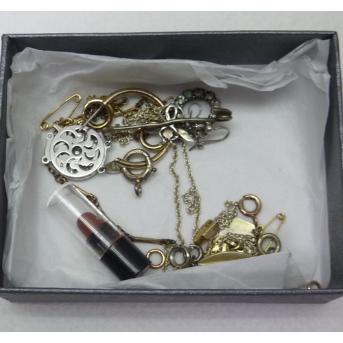 358 - Various costume jewellery, collar necklace, J Crew & Swarovski,  white metal earrings etc