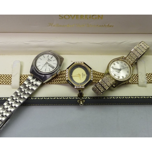 377 - Four various ladies watches incl Seiko