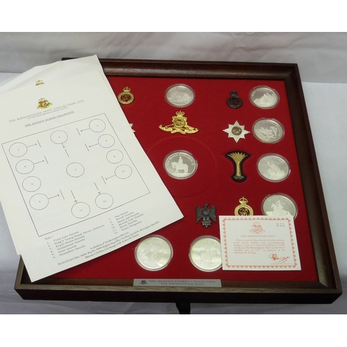 403 - The Queen's Guards Collection: a cased collection comprising twelve silver medals and eleven various... 