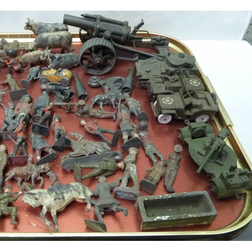 429 - A collection of toys soldiers incl Britains hollowcast, Tri-ang Minic, Dinky etc