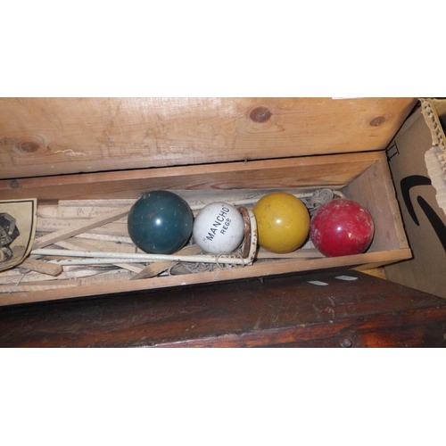 460 - A vintage Glido ball game together with printing items and a screw plate.