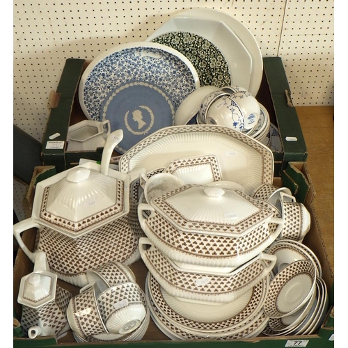 36 - A large qty of Adams Sharon dinner and tea ware together with a part Danish tea set etc (2).
