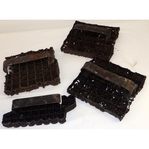 12 - Four Indonesian Batik fabric stamps