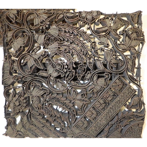 12 - Four Indonesian Batik fabric stamps