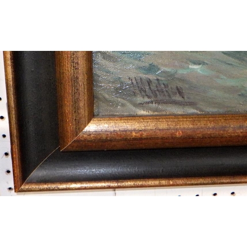 25 - John William Gilroy marine oil on canvas 65 x 92 inc frame