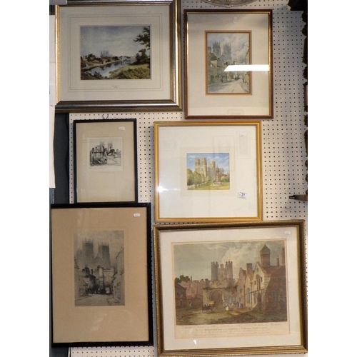 31 - Six York interest prints