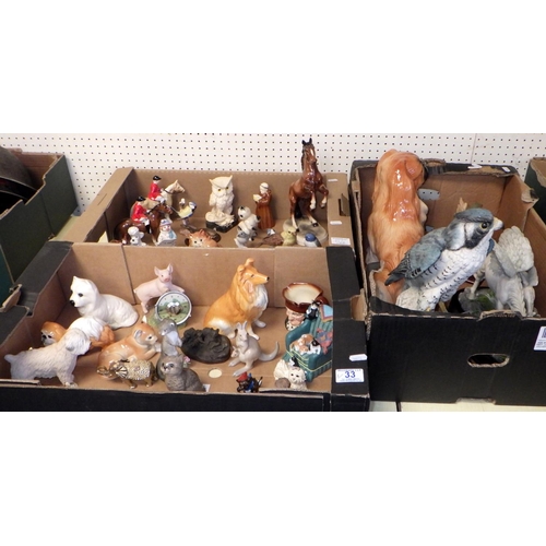 33 - A large qty of various animal figures to include Beswick, Sylvac, Goebel etc (3)