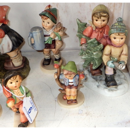9 - A Group of nine Goebel figures