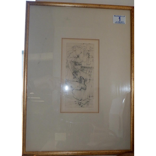 1 - After Hans Bellmer (German 1902 - 1975): untitled etching from the Madame Edwarda suite c1965, signe... 