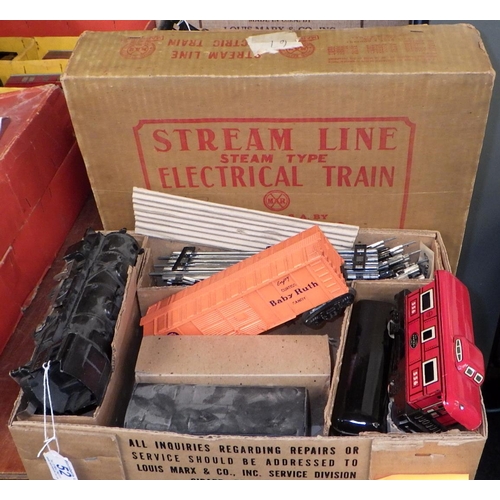 52 - A Louis Marx Stream Line Steam Type Electrical Train Set, boxed