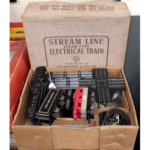 53 - A Louis Marx Stream Line Steam Type Electrical Train Set, boxed