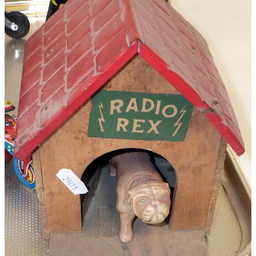 56 - A Radio Rex vintage toy together with misc Japanese Tin clockwork toys and a boxed wind-up rock and ... 