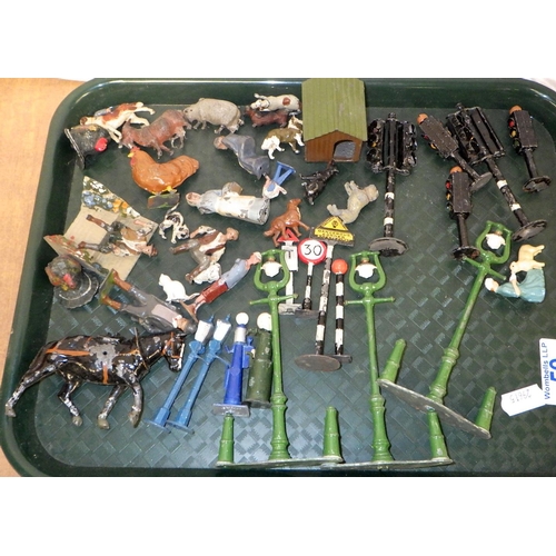 59 - Two trays of mainly lead figures etc (2)