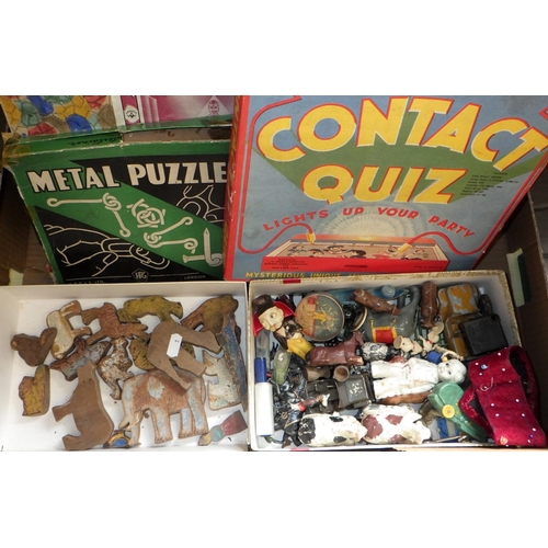 25 - Three boxes of various vintage toys & games