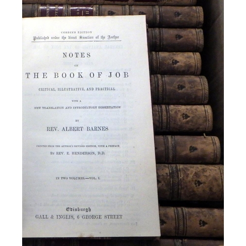 73 - Books: A group of Rev Barnes Notes 1853 together with three further religious books (2)