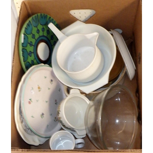 93 - Four boxes of misc to include Mintons, Royal Worcester, glass ware etc (4)