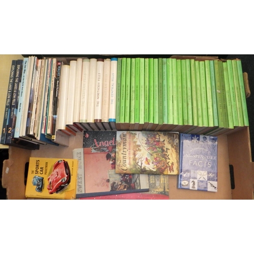 125 - Two boxes of misc books and catalogues to include The Countryman (2)