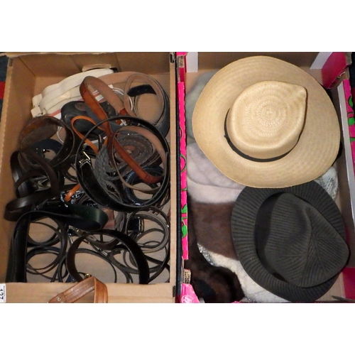 127 - Misc handbags, belts and hats (4)