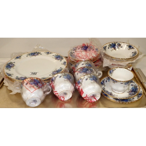 142 - A large qty of Royal Albert Moonlight Rose dinner and tea ware to include six trios, six bowls & six... 