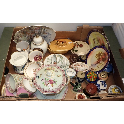 211 - Two boxes of misc ceramics to include Poole plates, Wedgwood, Noritake etc (2)