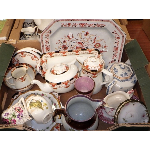 176 - Four boxes of misc ceramics to include tea ware etc (4)