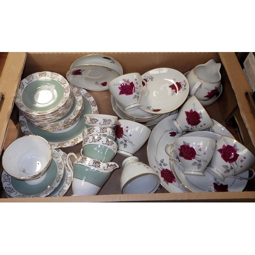 176 - Four boxes of misc ceramics to include tea ware etc (4)