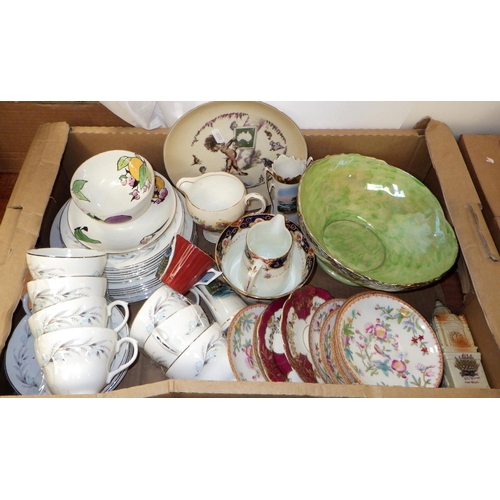 176 - Four boxes of misc ceramics to include tea ware etc (4)