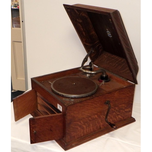 180 - A table top wind up gramophone 