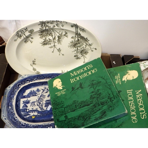 184 - Four boxes of misc ceramics to include collectors plates etc (4)